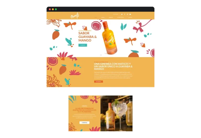 Sitio web de Carmela Gin desarrollado por Distinweb