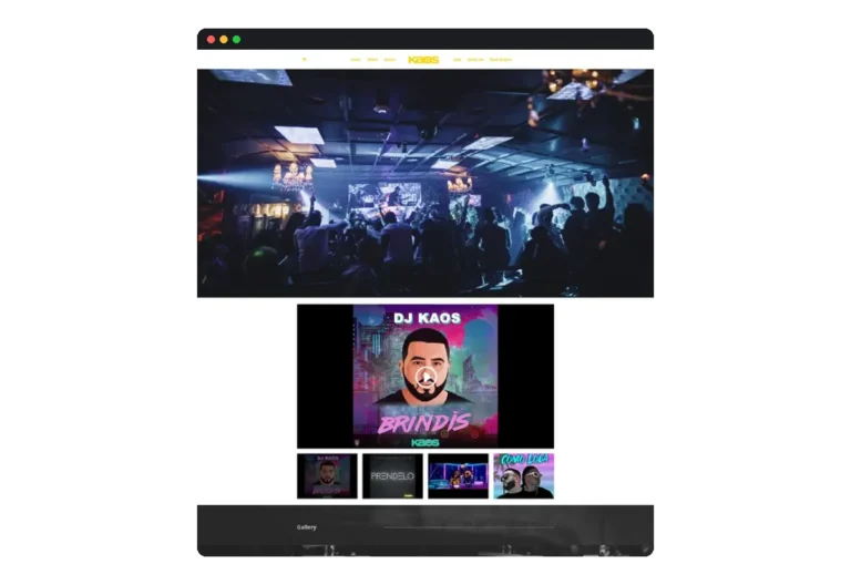 Sitio web de DJ Kaos desarrollado por Distinweb