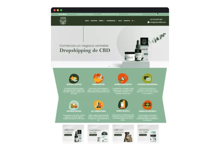 Sitio web de Dsalud360 desarrollado por Distinweb