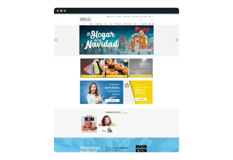Sitio web de Espacio Mediterráneo desarrollado por Distinweb