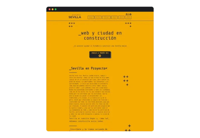 Sitio web de Estudio Sevilla desarrollado por Distinweb