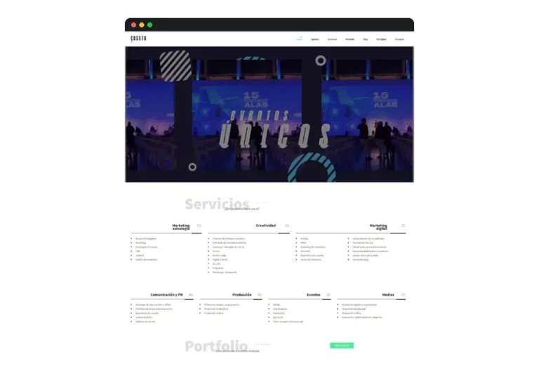Sitio web de La Caseta · Agencia de publicidad desarrollado por Distinweb
